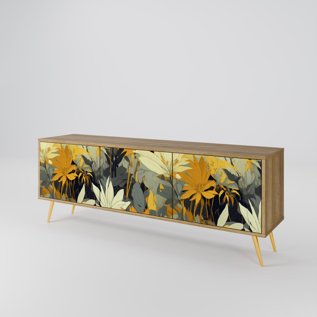 SUNKISSED LILY Móvel de TV com 3 Portas em Efeito Carvalho