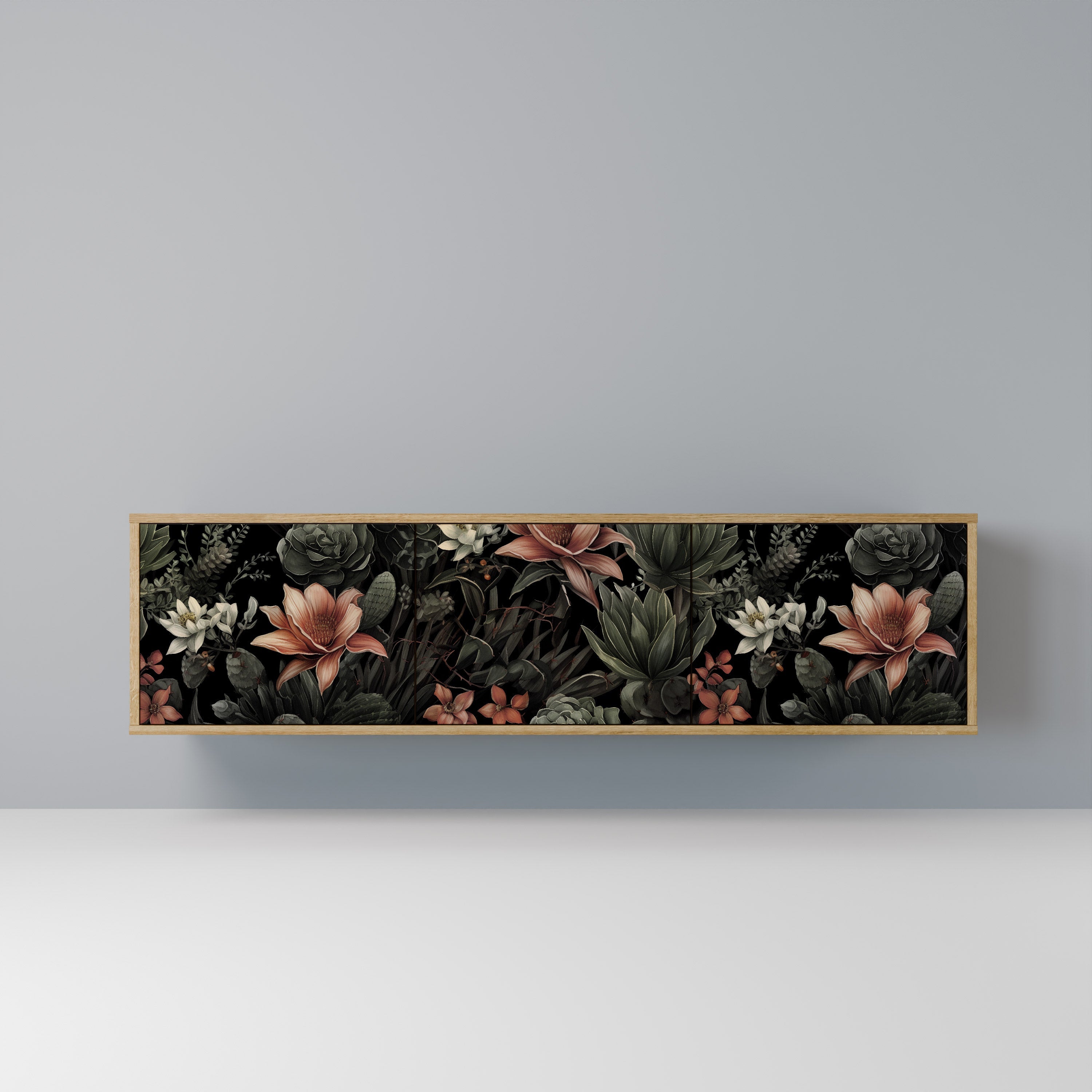 SECRET VERDURE Móvel de TV com 3 Portas em Efeito Carvalho