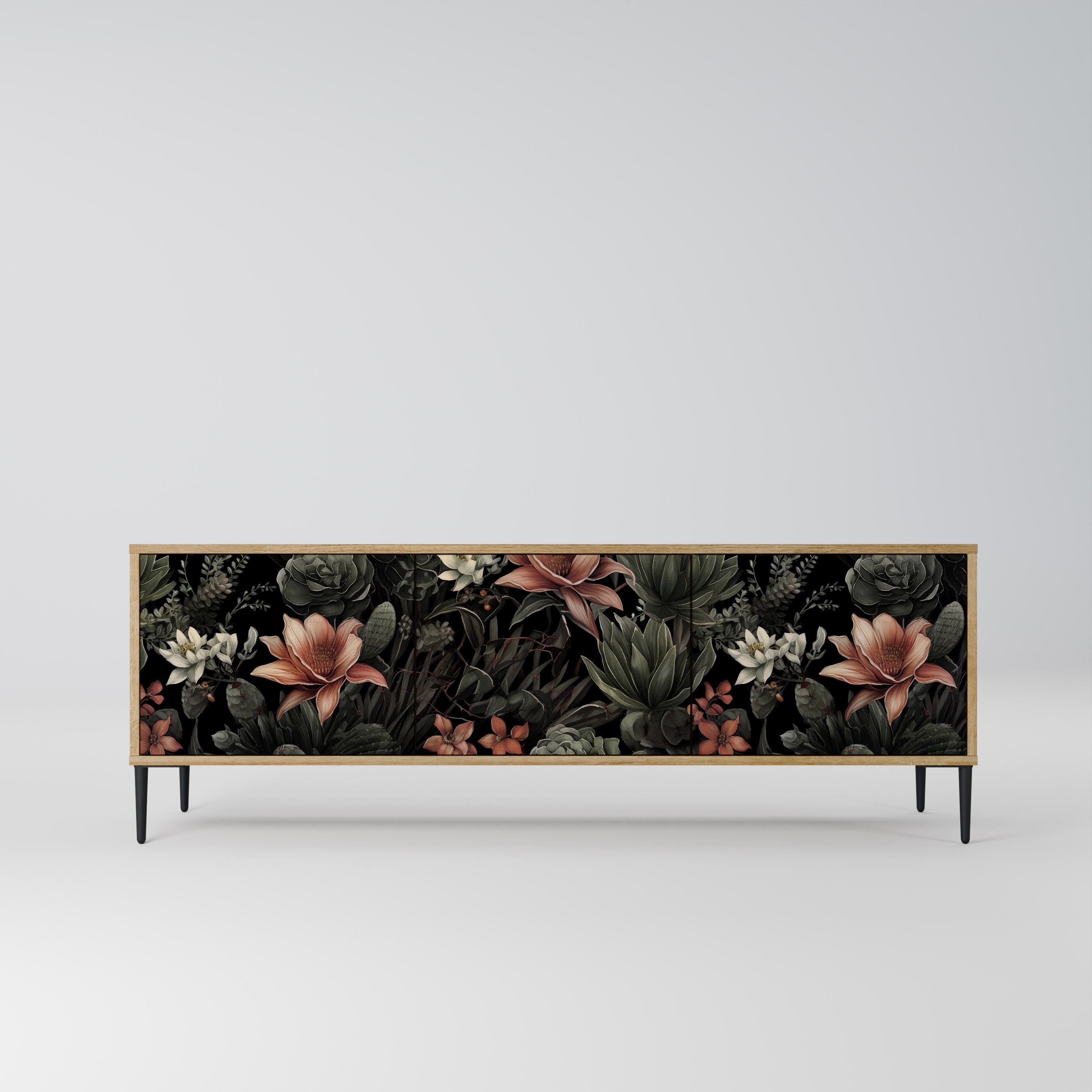 SECRET VERDURE Móvel de TV com 3 Portas em Efeito Carvalho