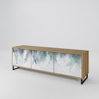 PALM VEIL Móvel de TV com 3 Portas em Efeito Carvalho