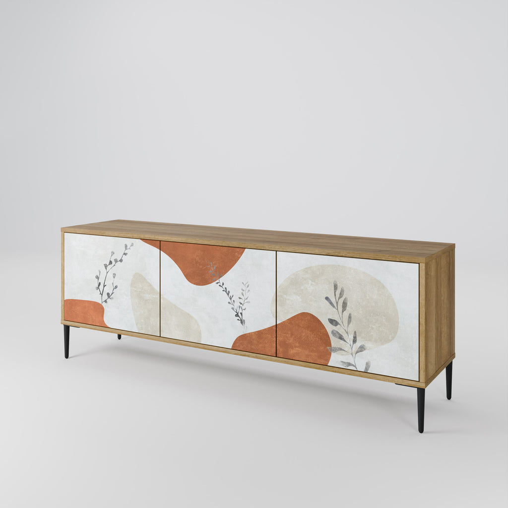 TRANQUIL TWIG Móvel de TV com 3 Portas em Efeito Carvalho