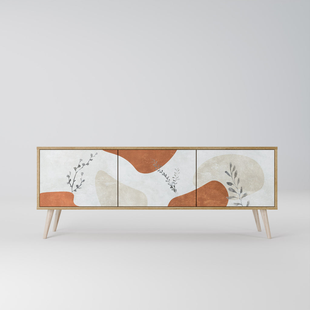 TRANQUIL TWIG Móvel de TV com 3 Portas em Efeito Carvalho