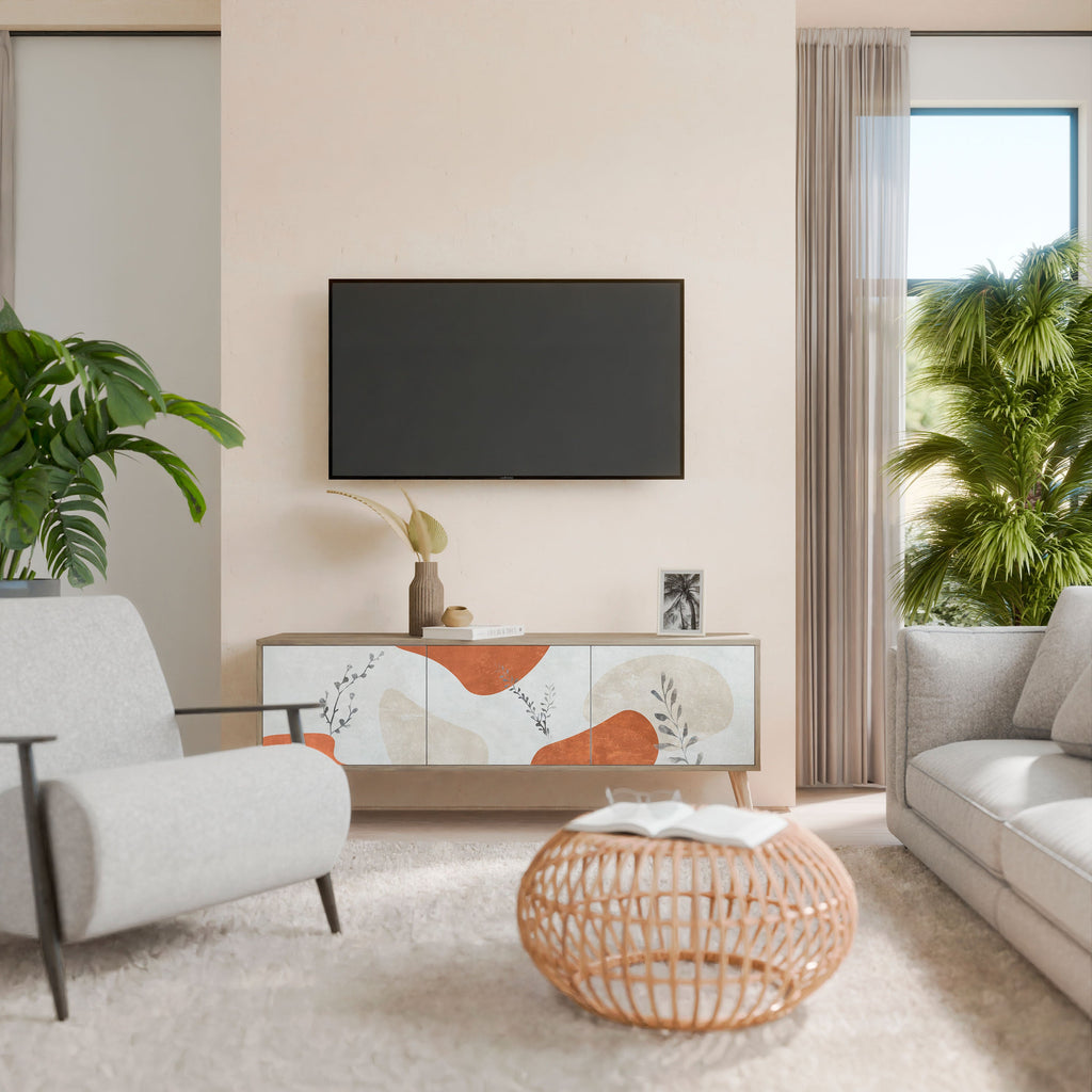 TRANQUIL TWIG Móvel de TV com 3 Portas em Efeito Carvalho