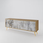 FADE IN THE TREES Móvel de TV com 3 Portas em Efeito Carvalho