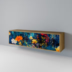 MIDNIGHT BLOSSOM Móvel de TV com 3 Portas em Efeito Carvalho