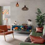 MIDNIGHT BLOSSOM Móvel de TV com 3 Portas em Efeito Carvalho