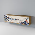 JAPANESE LANDSCAPE Móvel de TV com 3 Portas em Efeito Carvalho