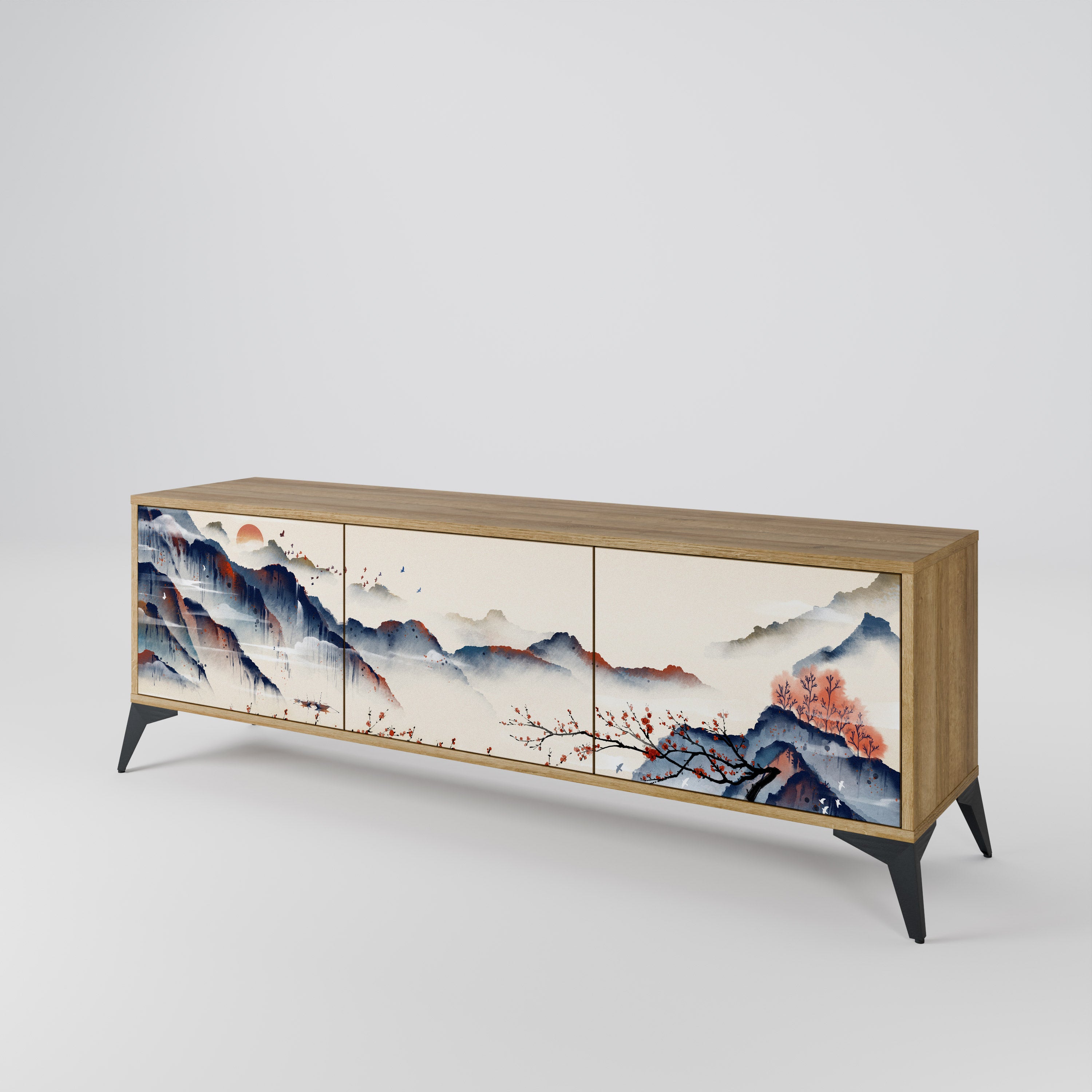 JAPANESE LANDSCAPE Móvel de TV de 3 Portas