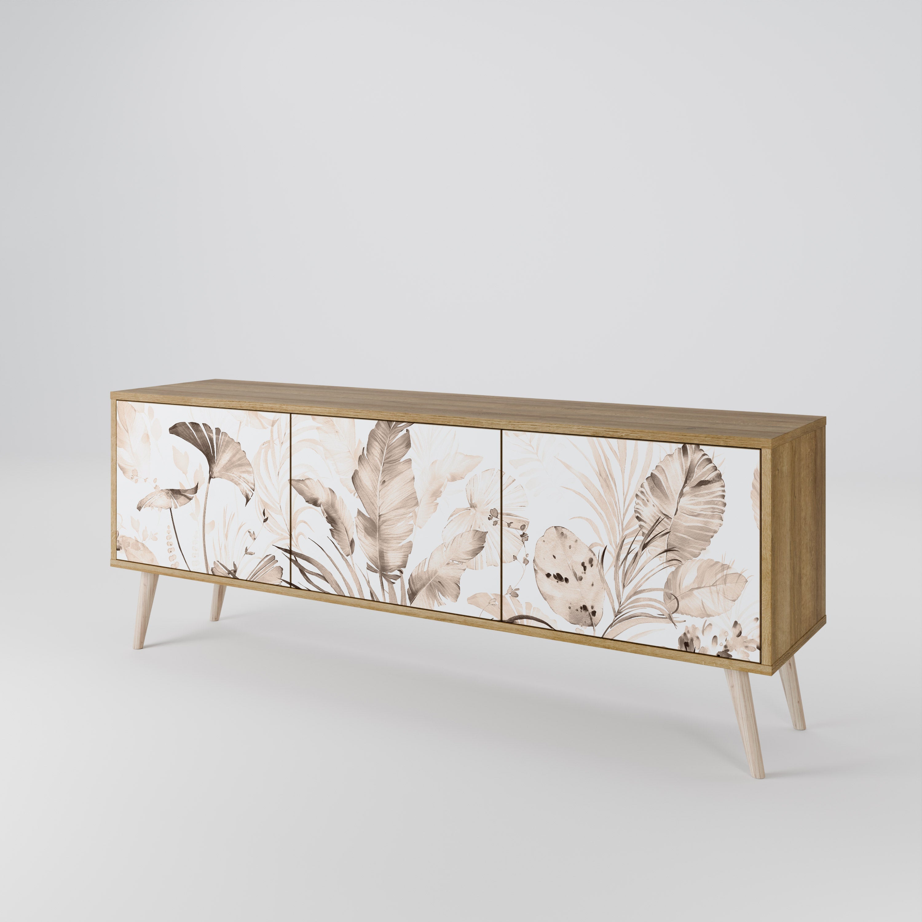 WILD TENDERNESS Móvel de TV com 3 Portas em Efeito Carvalho