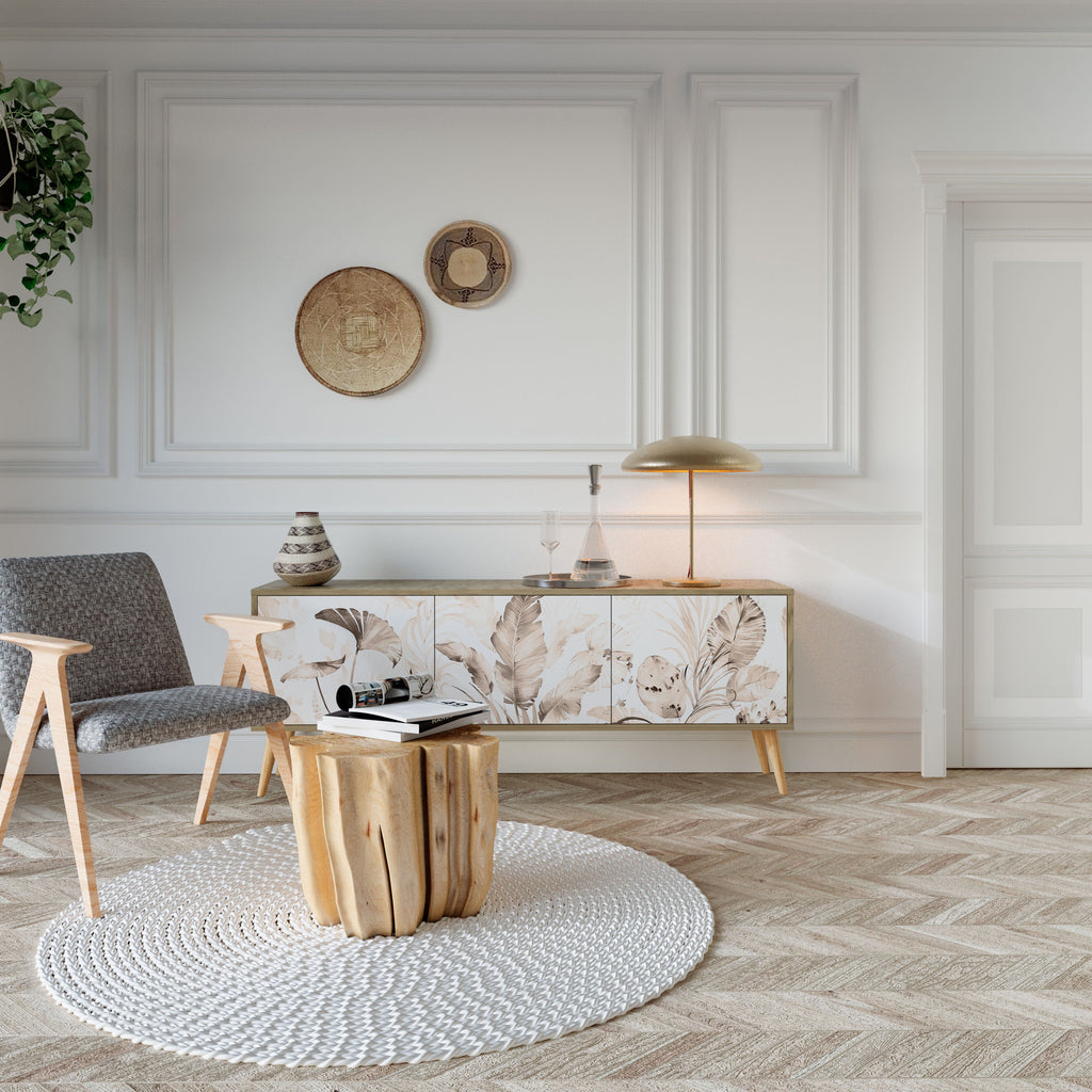 WILD TENDERNESS Móvel de TV com 3 Portas em Efeito Carvalho