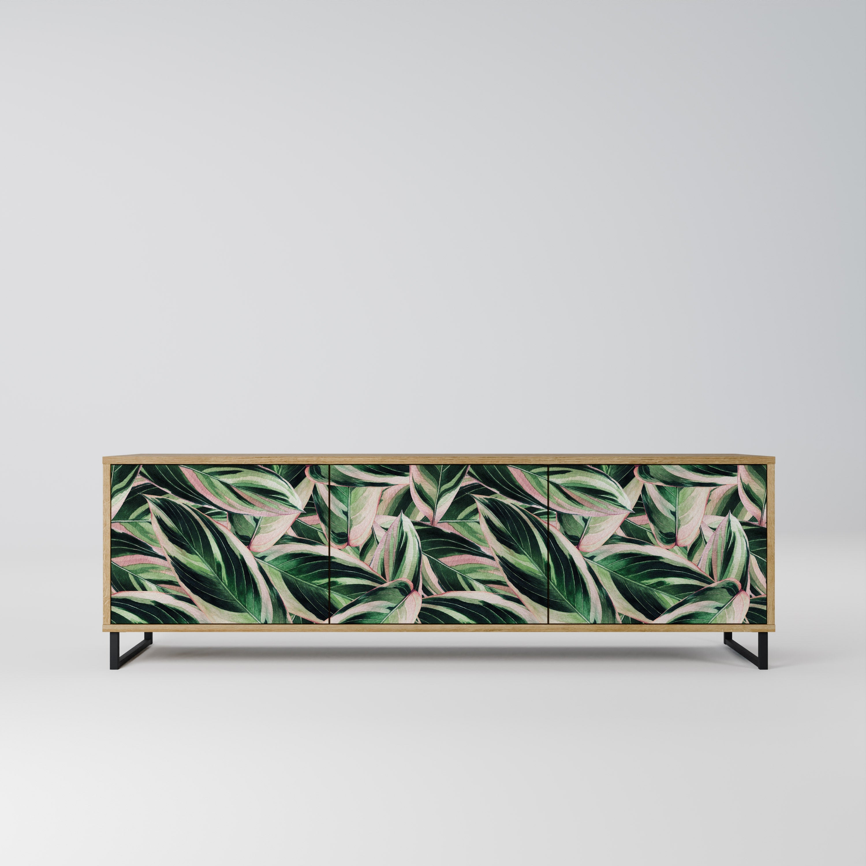 EERIE STROMANTHE Móvel de TV com 3 Portas em Efeito Carvalho