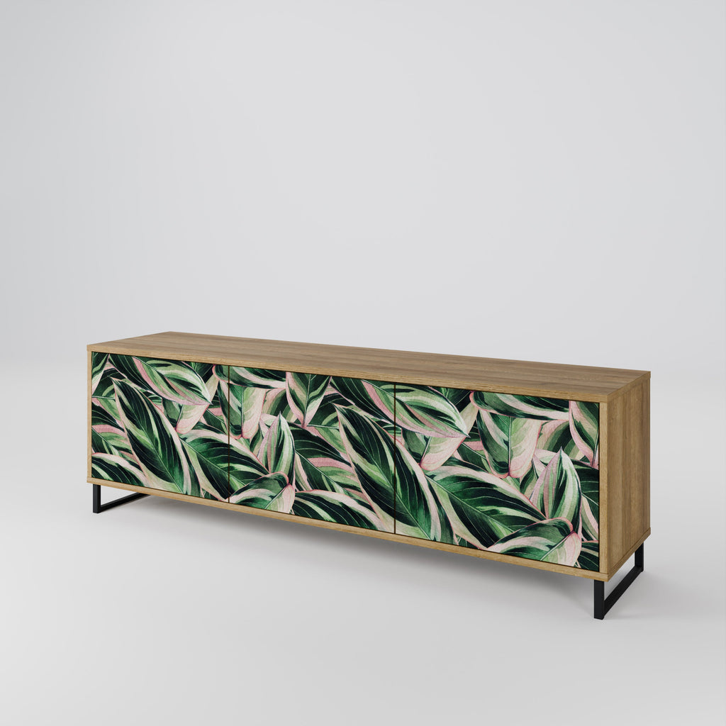 EERIE STROMANTHE Móvel de TV com 3 Portas em Efeito Carvalho