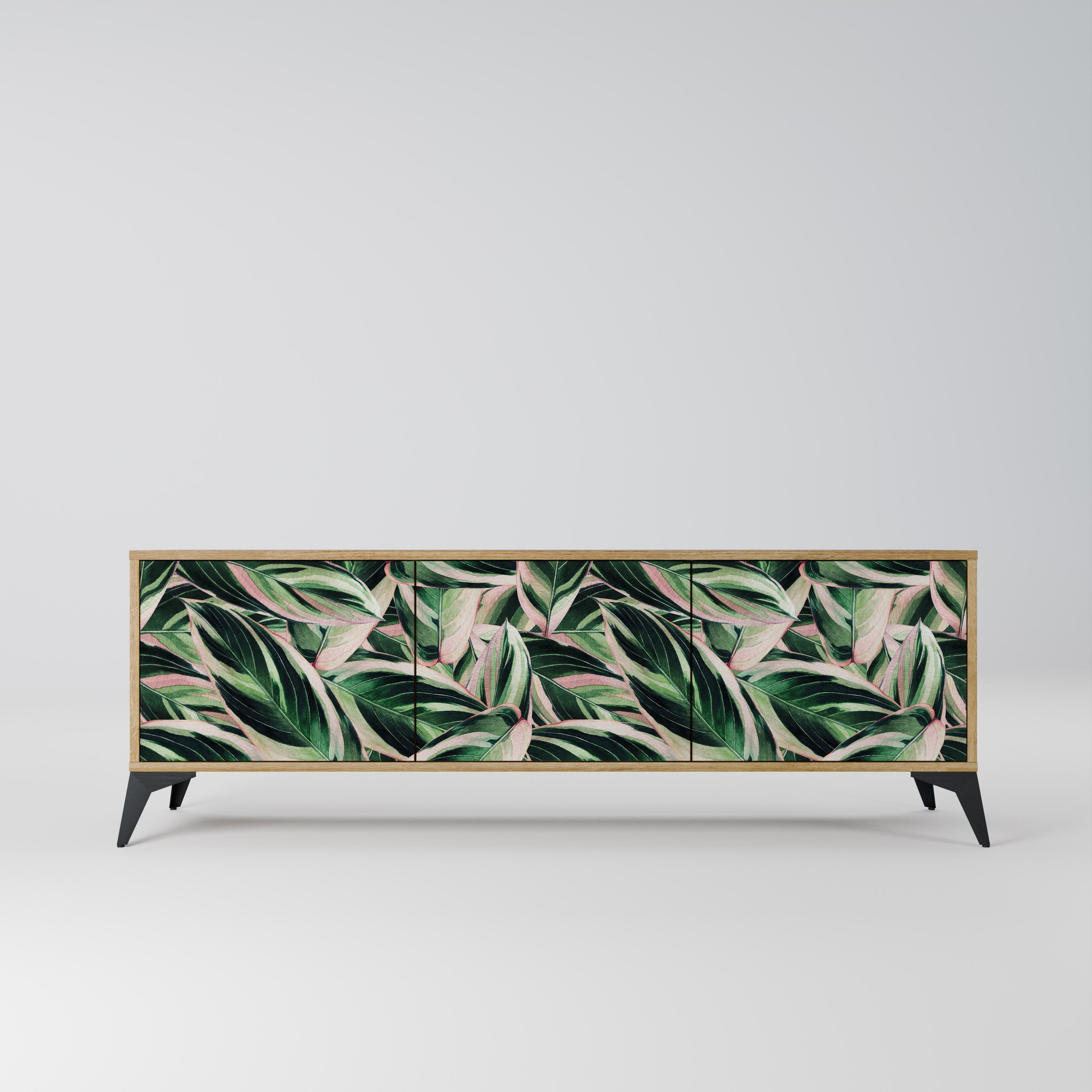 EERIE STROMANTHE Móvel de TV com 3 Portas em Efeito Carvalho