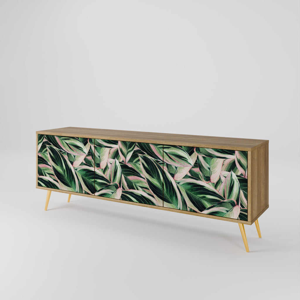 EERIE STROMANTHE Móvel de TV com 3 Portas em Efeito Carvalho