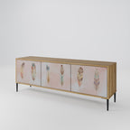 THE DELIQUESCE Móvel de TV com 3 Portas em Efeito Carvalho