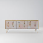 THE DELIQUESCE Móvel de TV com 3 Portas em Efeito Carvalho