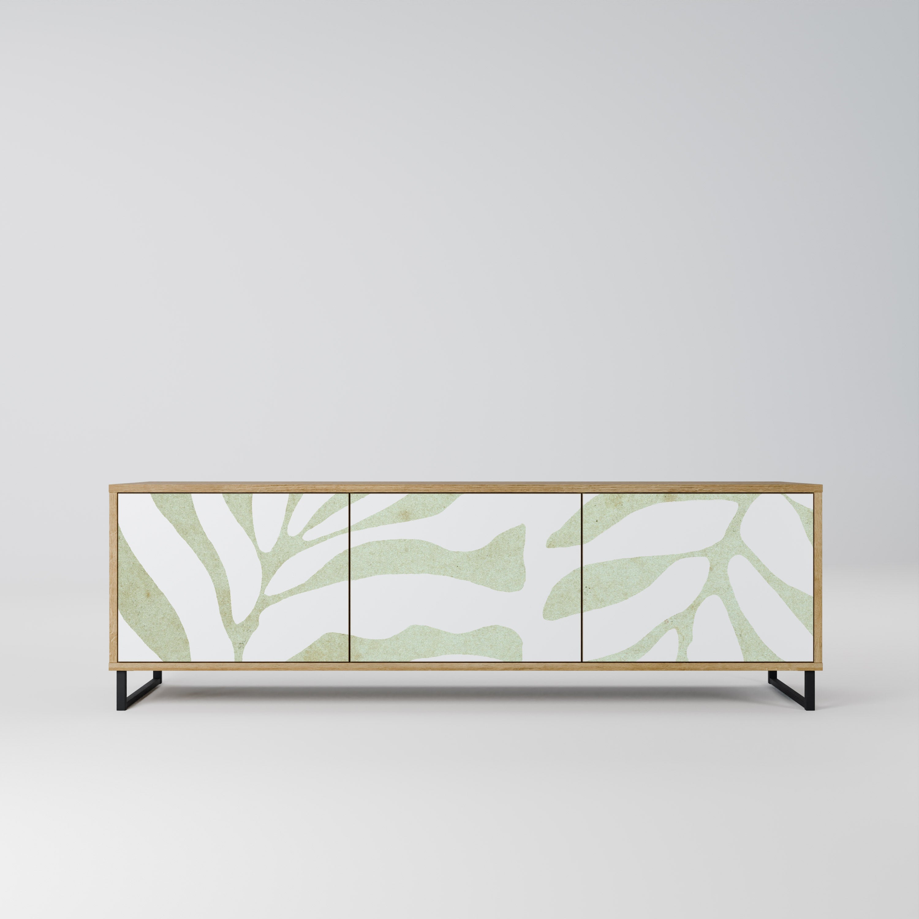 BOTANICAL SPARK Móvel de TV com 3 Portas em Efeito Carvalho