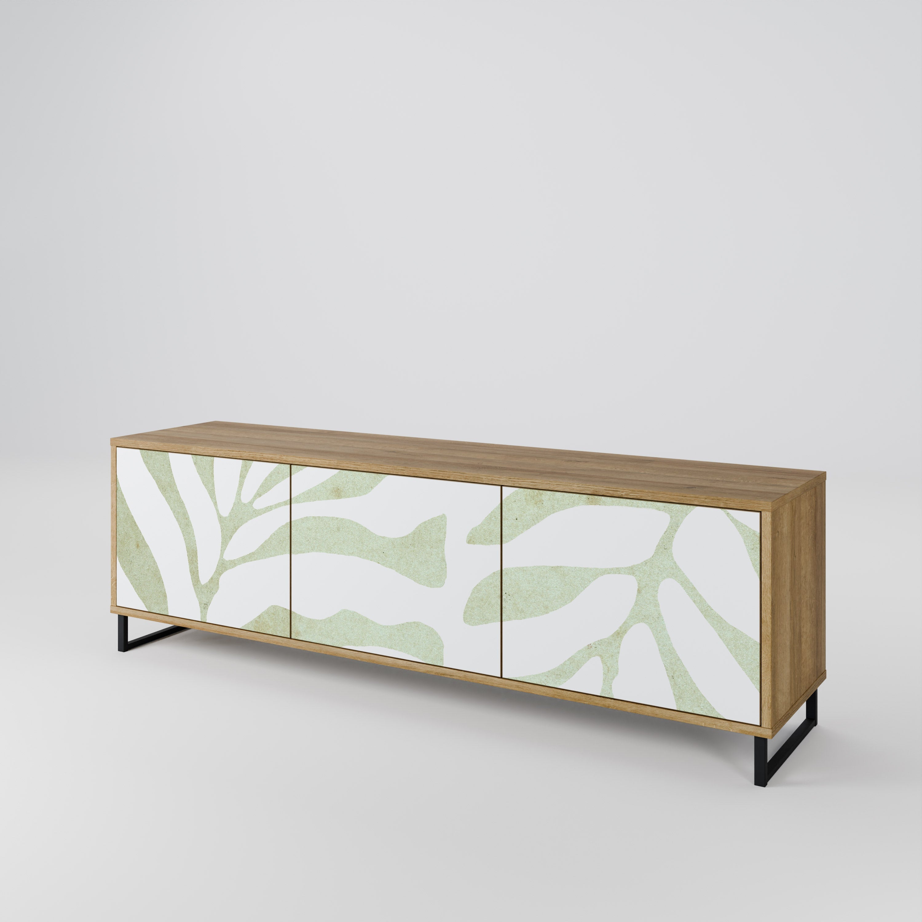 BOTANICAL SPARK Móvel de TV com 3 Portas em Efeito Carvalho