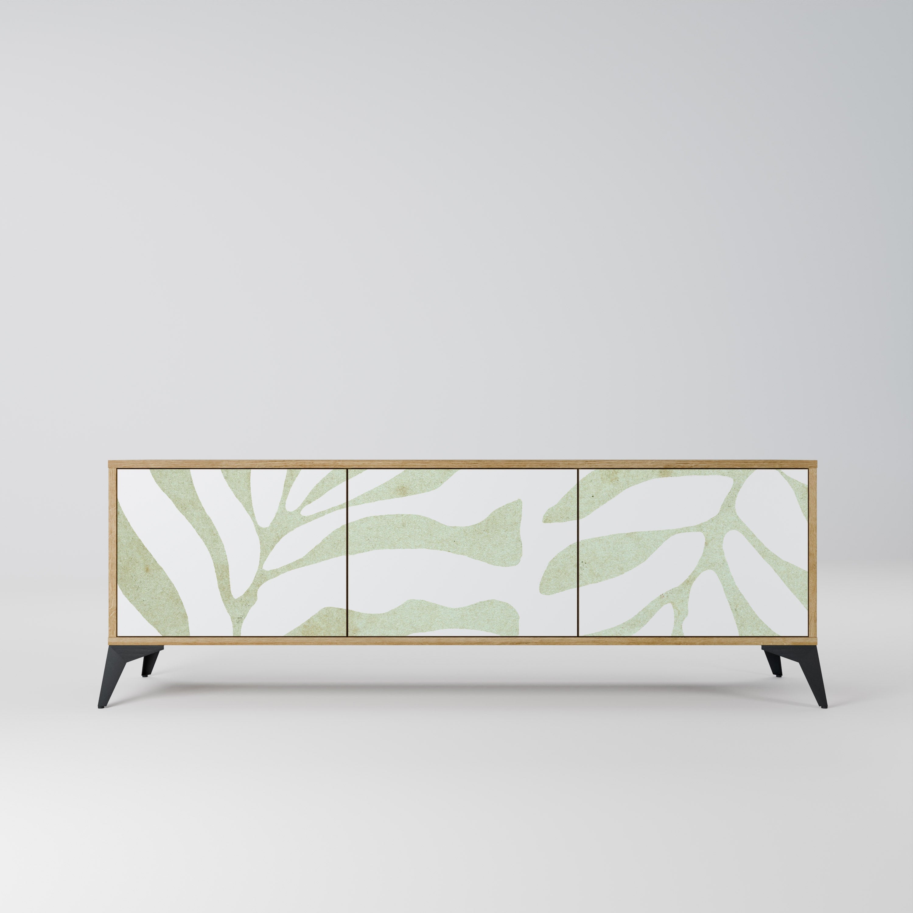 BOTANICAL SPARK Móvel de TV com 3 Portas em Efeito Carvalho