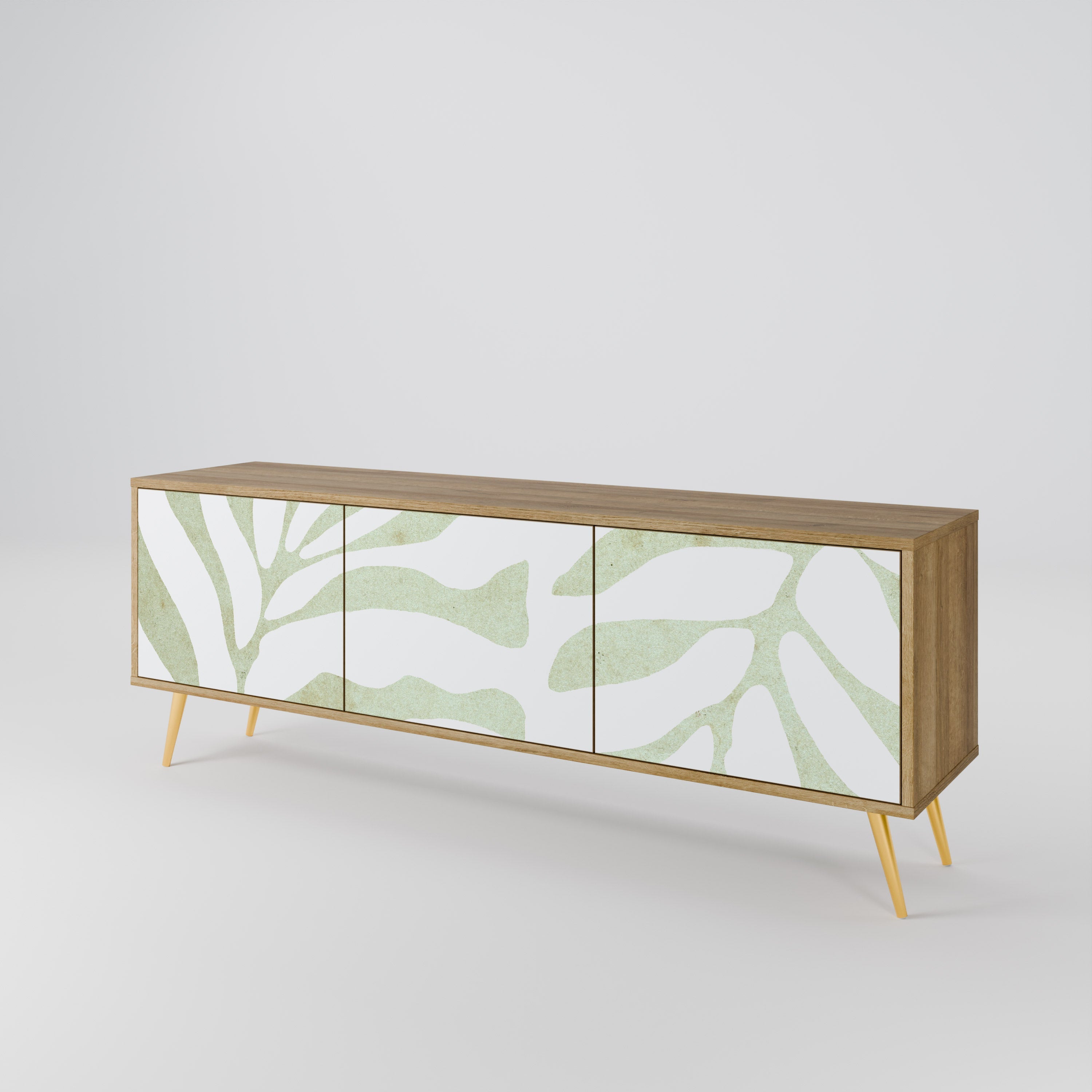 BOTANICAL SPARK Móvel de TV com 3 Portas em Efeito Carvalho