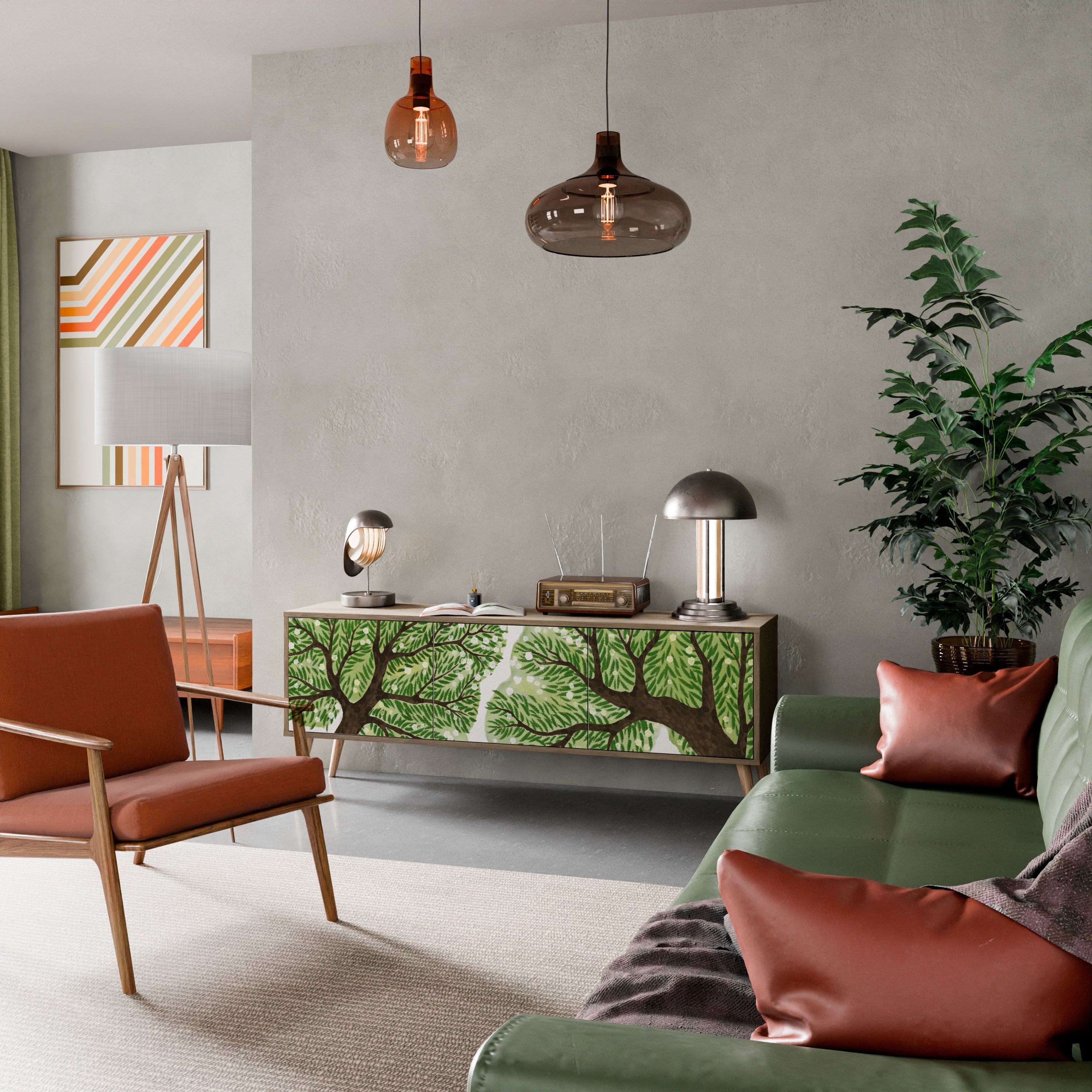 WILDERNESS DASH Móvel de TV com 3 Portas em Efeito Carvalho