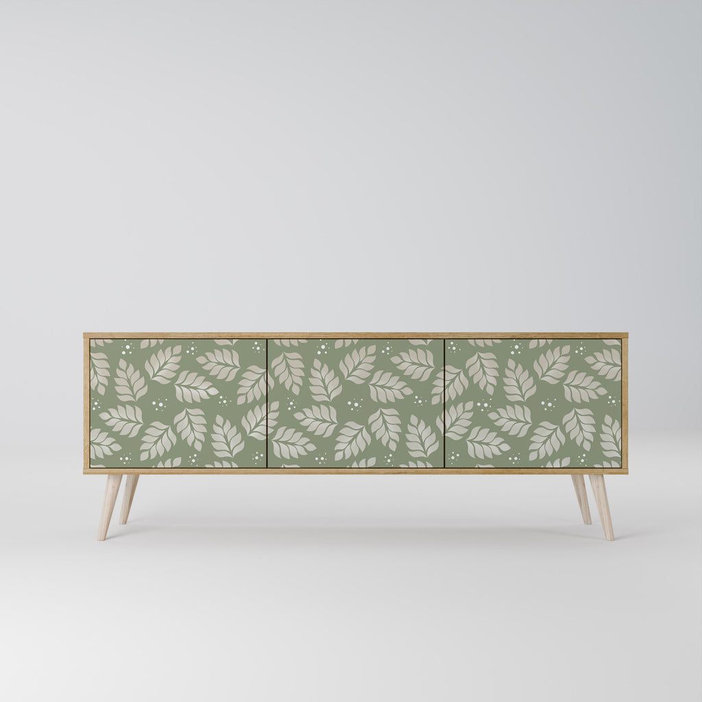 LEAVES ON GREEN Móvel de TV com 3 Portas em Efeito Carvalho