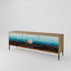 LUNAR SECRETS Móvel de TV com 3 Portas em Efeito Carvalho