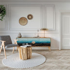 LUNAR SECRETS Móvel de TV com 3 Portas em Efeito Carvalho