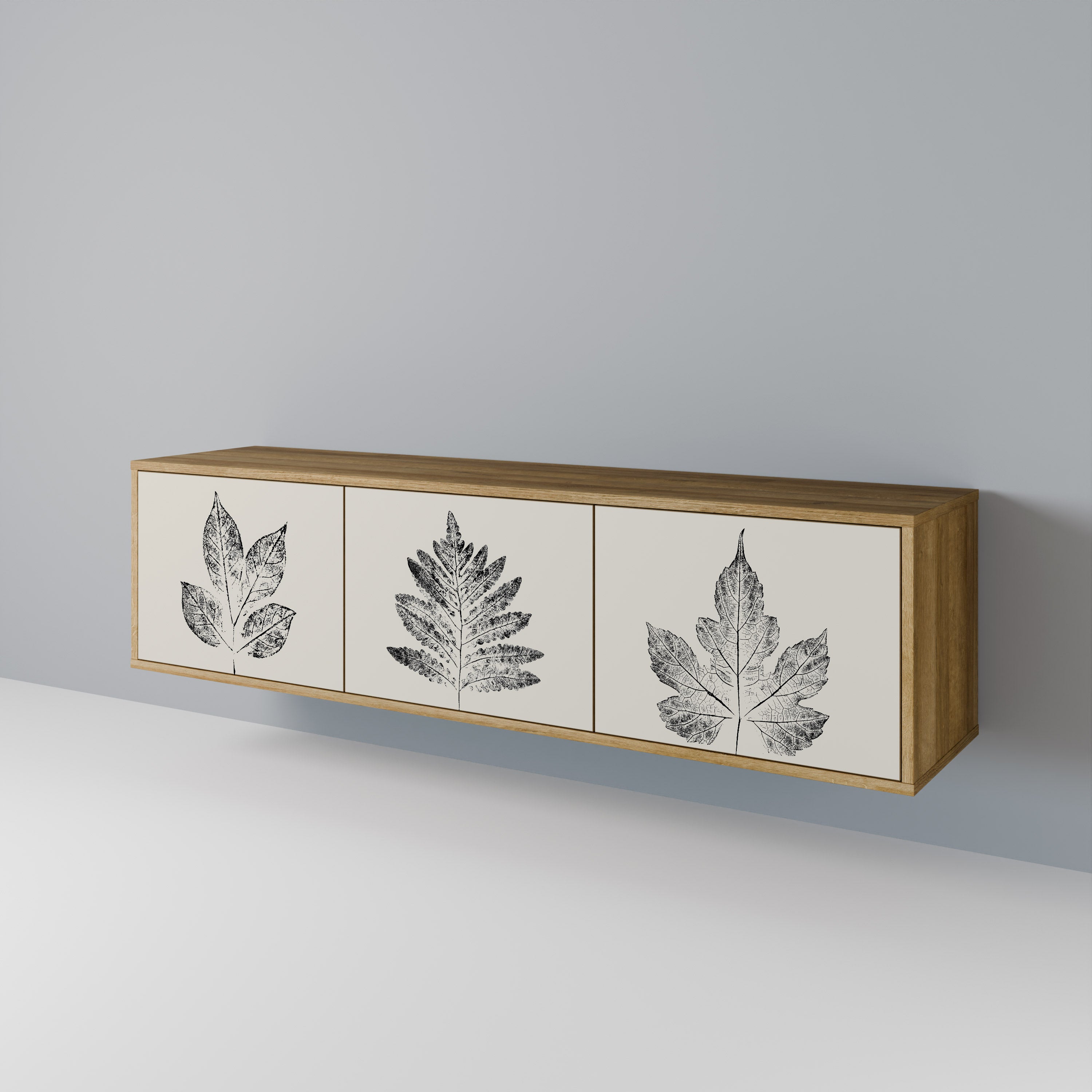 LEAFY STAMPS Móvel de TV de 3 Portas