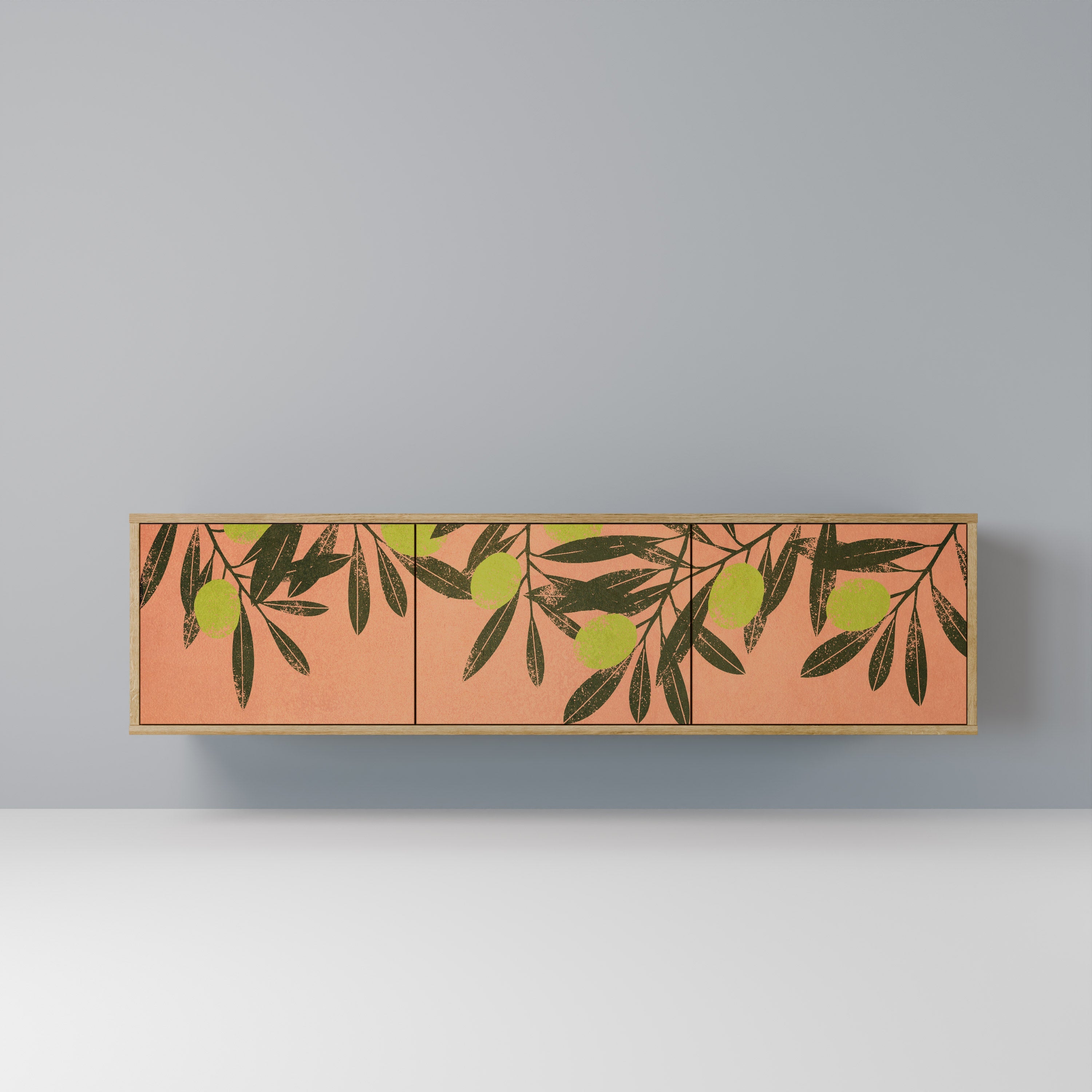 JUICY OLIVES Móvel de TV com 3 Portas em Efeito Carvalho