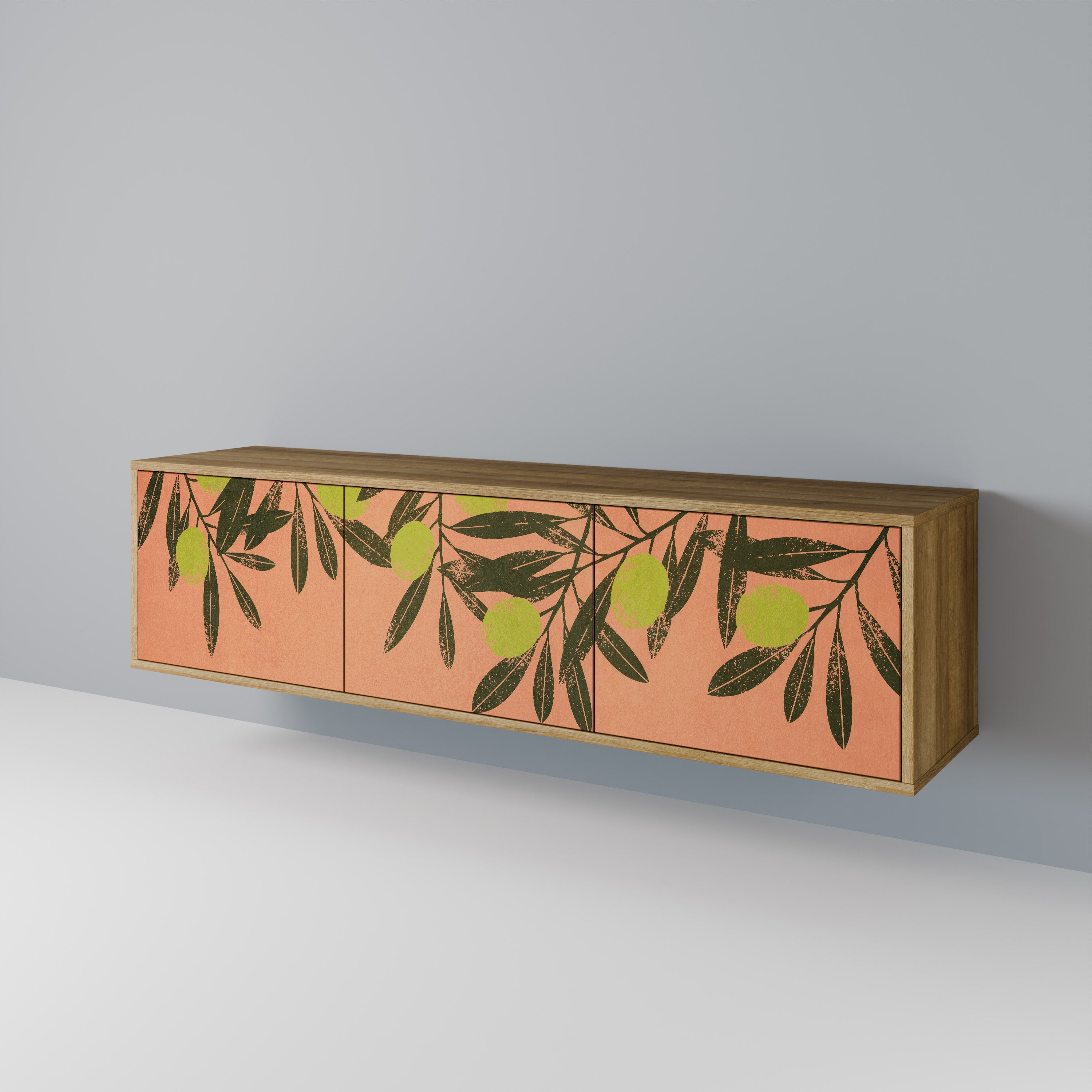 JUICY OLIVES Móvel de TV com 3 Portas em Efeito Carvalho