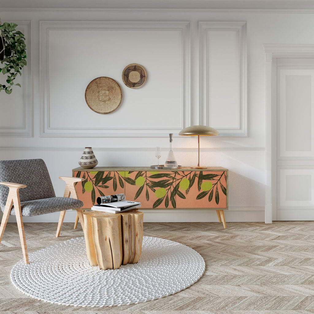 JUICY OLIVES Móvel de TV com 3 Portas em Efeito Carvalho