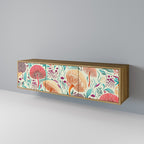 FUNGUS FANTASY Móvel de TV com 3 Portas em Efeito Carvalho