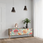 FUNGUS FANTASY Móvel de TV com 3 Portas em Efeito Carvalho