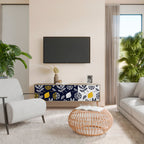 CITRUS BLACK AND WHITE Móvel de TV com 3 Portas em Efeito Carvalho