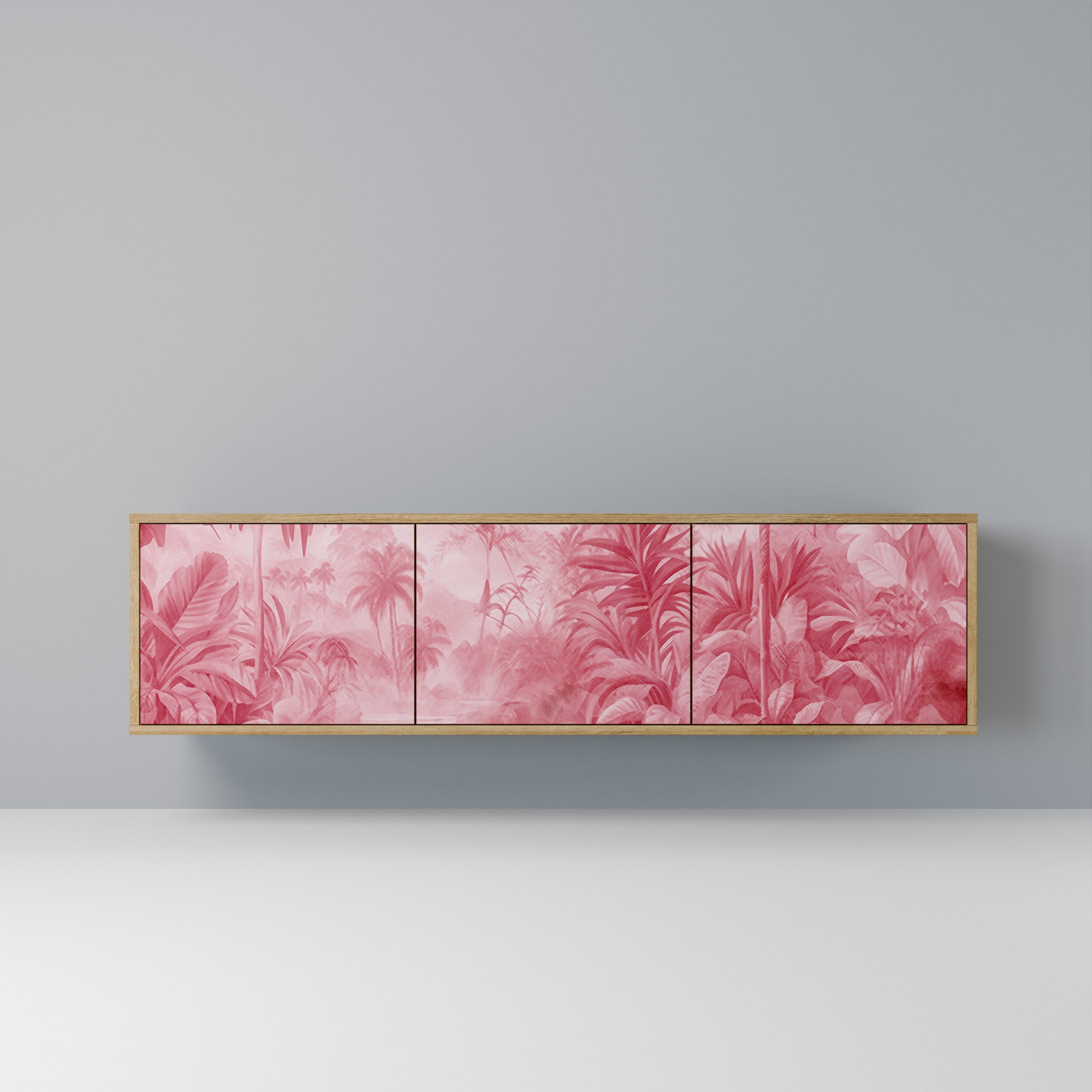 SWEET TROPICS Móvel de TV com 3 Portas em Efeito Carvalho