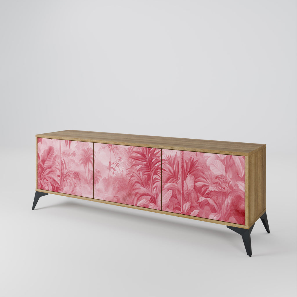 SWEET TROPICS Móvel de TV com 3 Portas em Efeito Carvalho