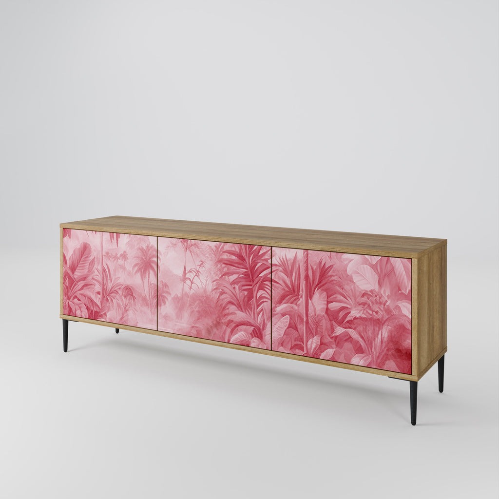 SWEET TROPICS Móvel de TV com 3 Portas em Efeito Carvalho