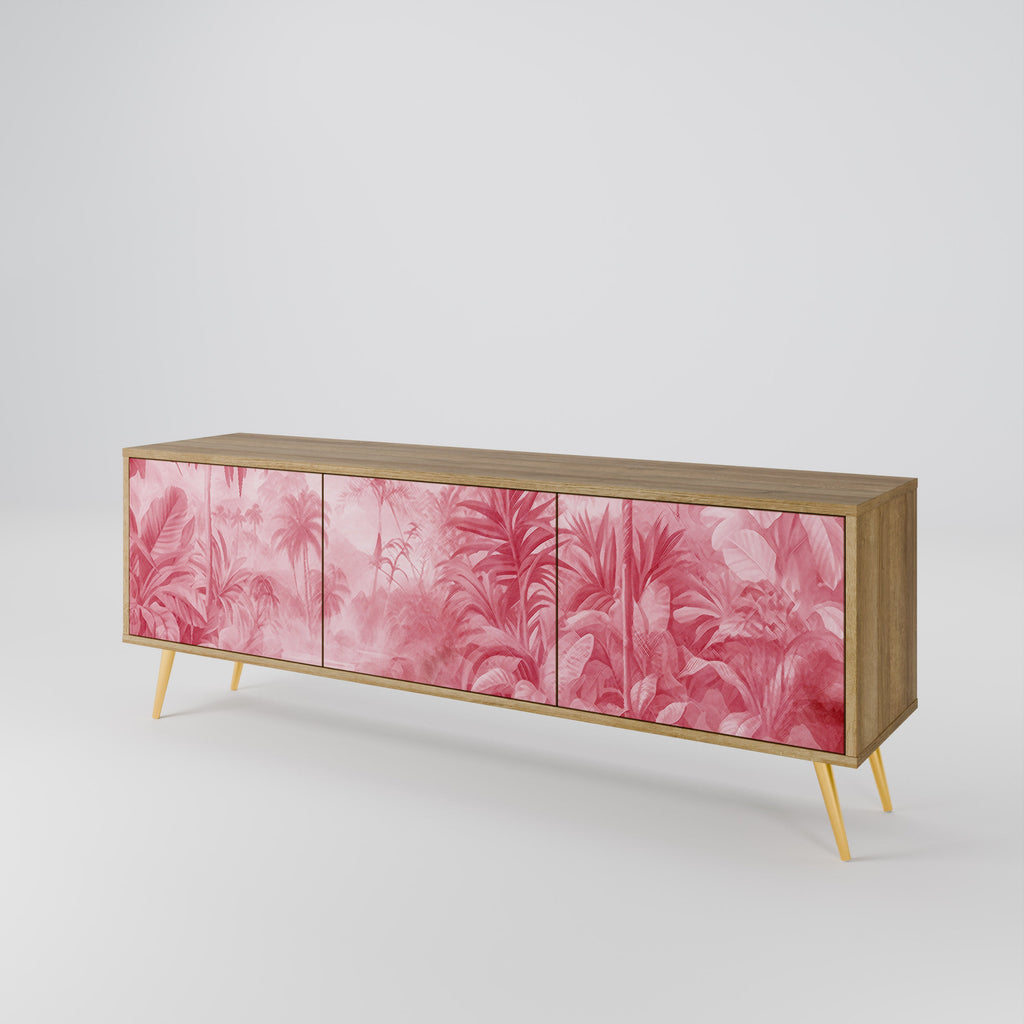 SWEET TROPICS Móvel de TV com 3 Portas em Efeito Carvalho