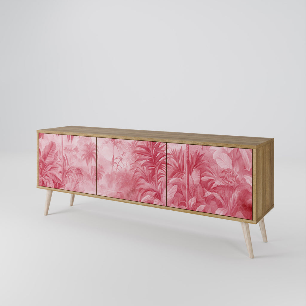 SWEET TROPICS Móvel de TV com 3 Portas em Efeito Carvalho