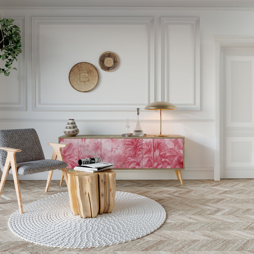 SWEET TROPICS Móvel de TV com 3 Portas em Efeito Carvalho