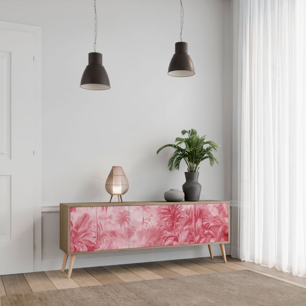 SWEET TROPICS Móvel de TV com 3 Portas em Efeito Carvalho