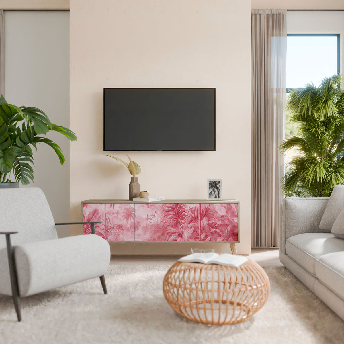 SWEET TROPICS Móvel de TV de 3 Portas