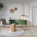 VERDURE ABYSS Móvel de TV com 3 Portas em Efeito Carvalho