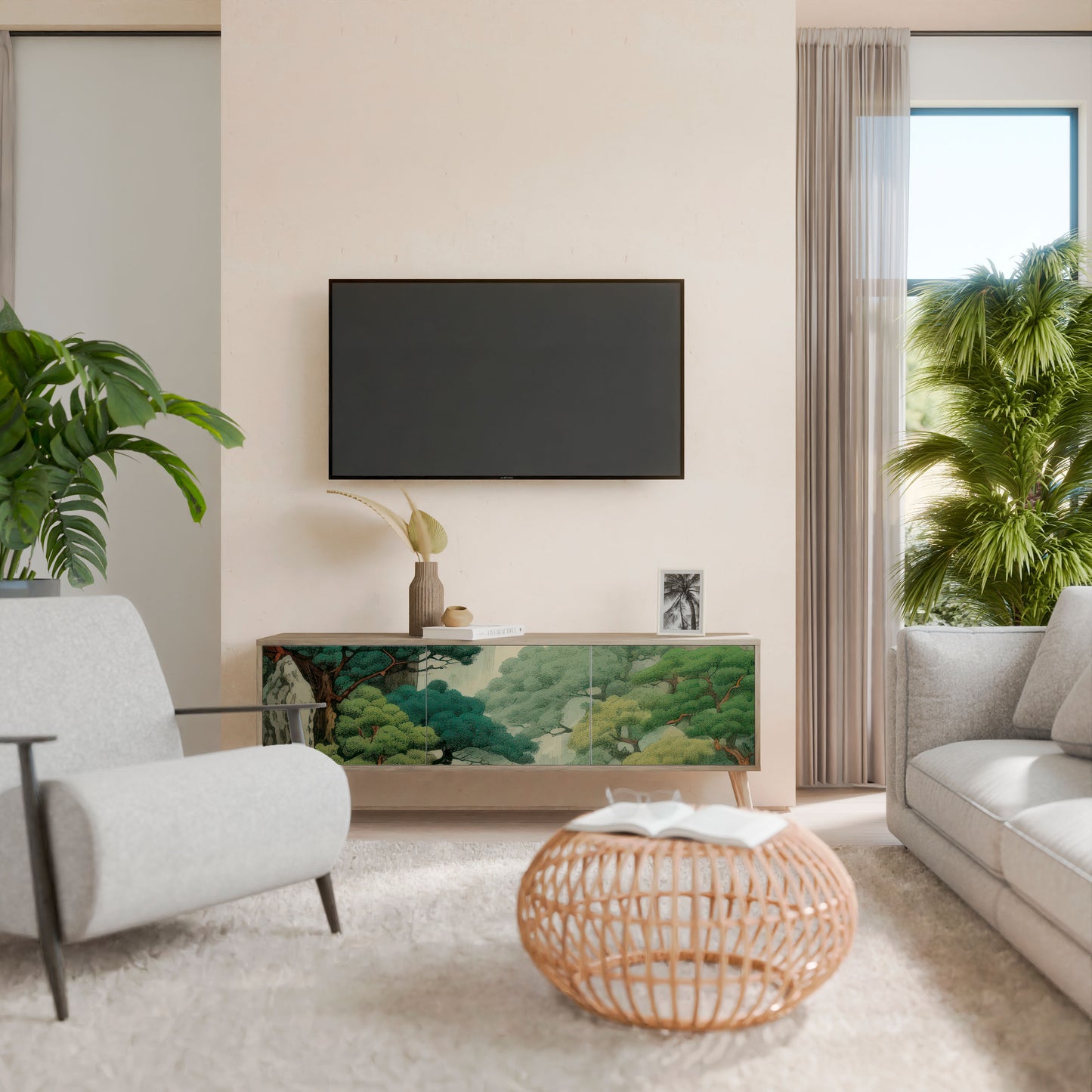 VERDURE ABYSS Móvel de TV de 3 Portas