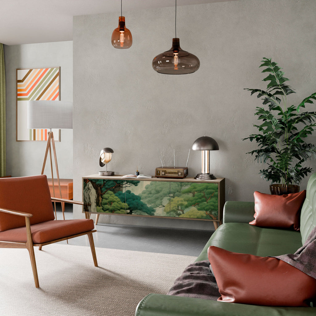 VERDURE ABYSS Móvel de TV com 3 Portas em Efeito Carvalho