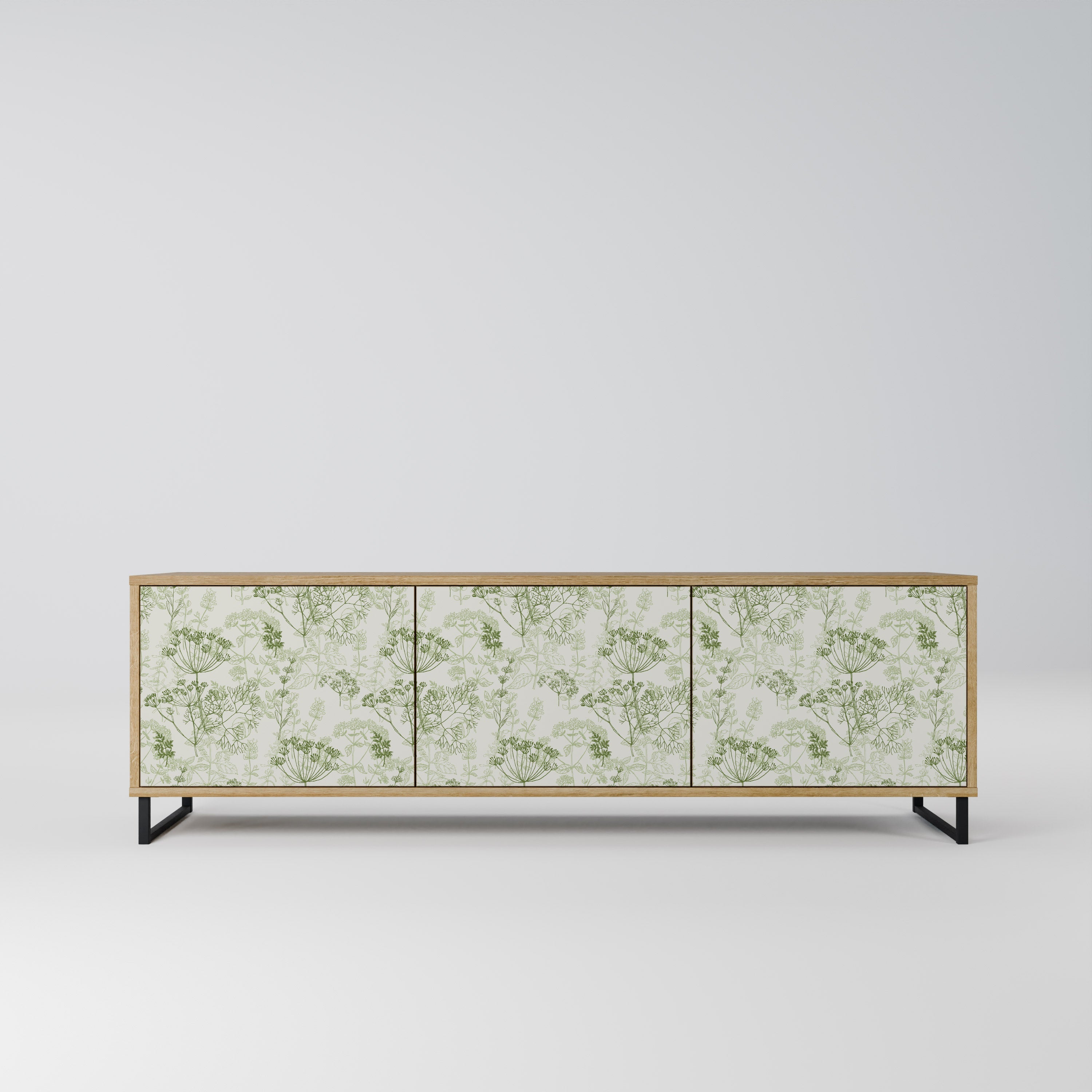 FENNEL BALDACHIN Móvel de TV com 3 Portas em Efeito Carvalho