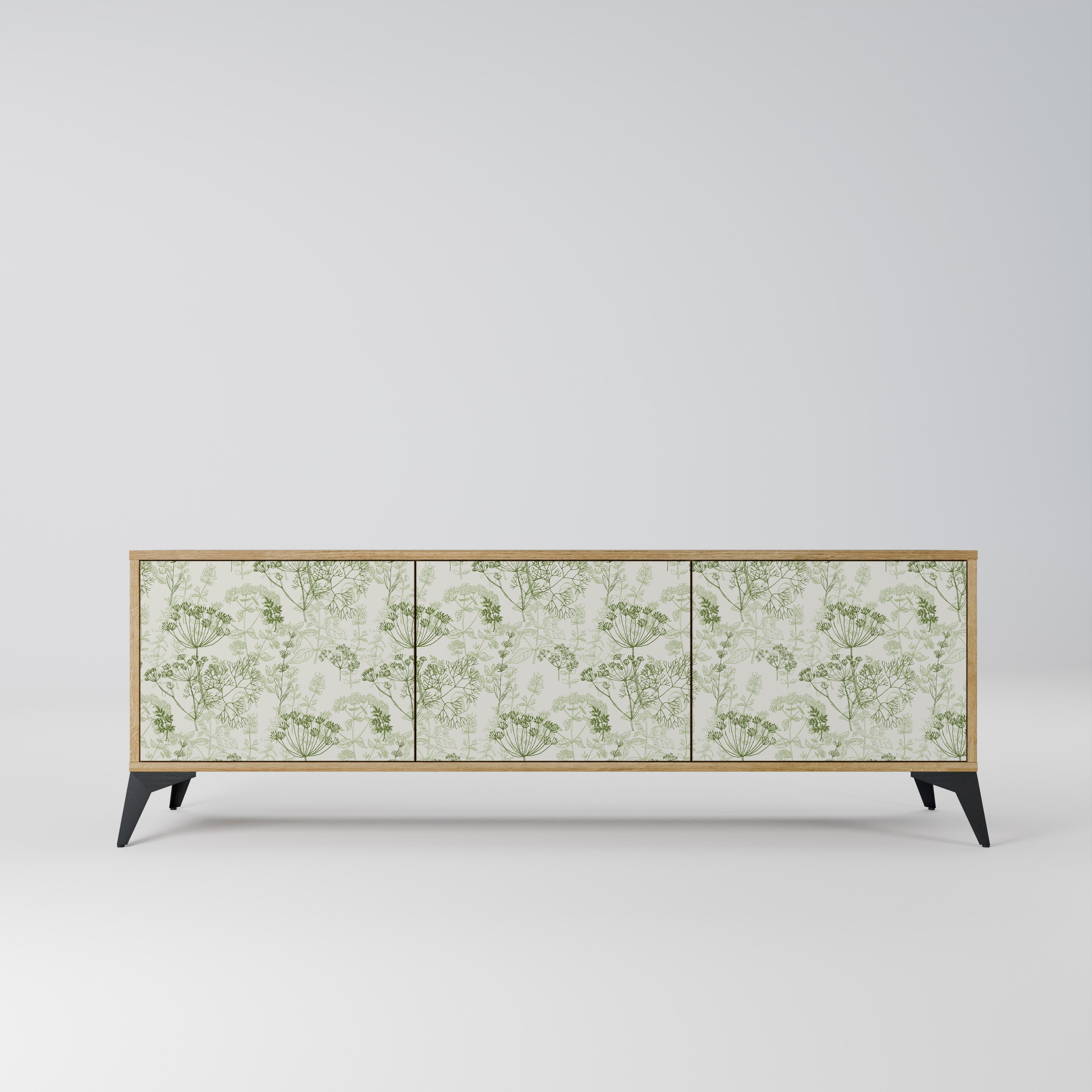 FENNEL BALDACHIN Móvel de TV com 3 Portas em Efeito Carvalho