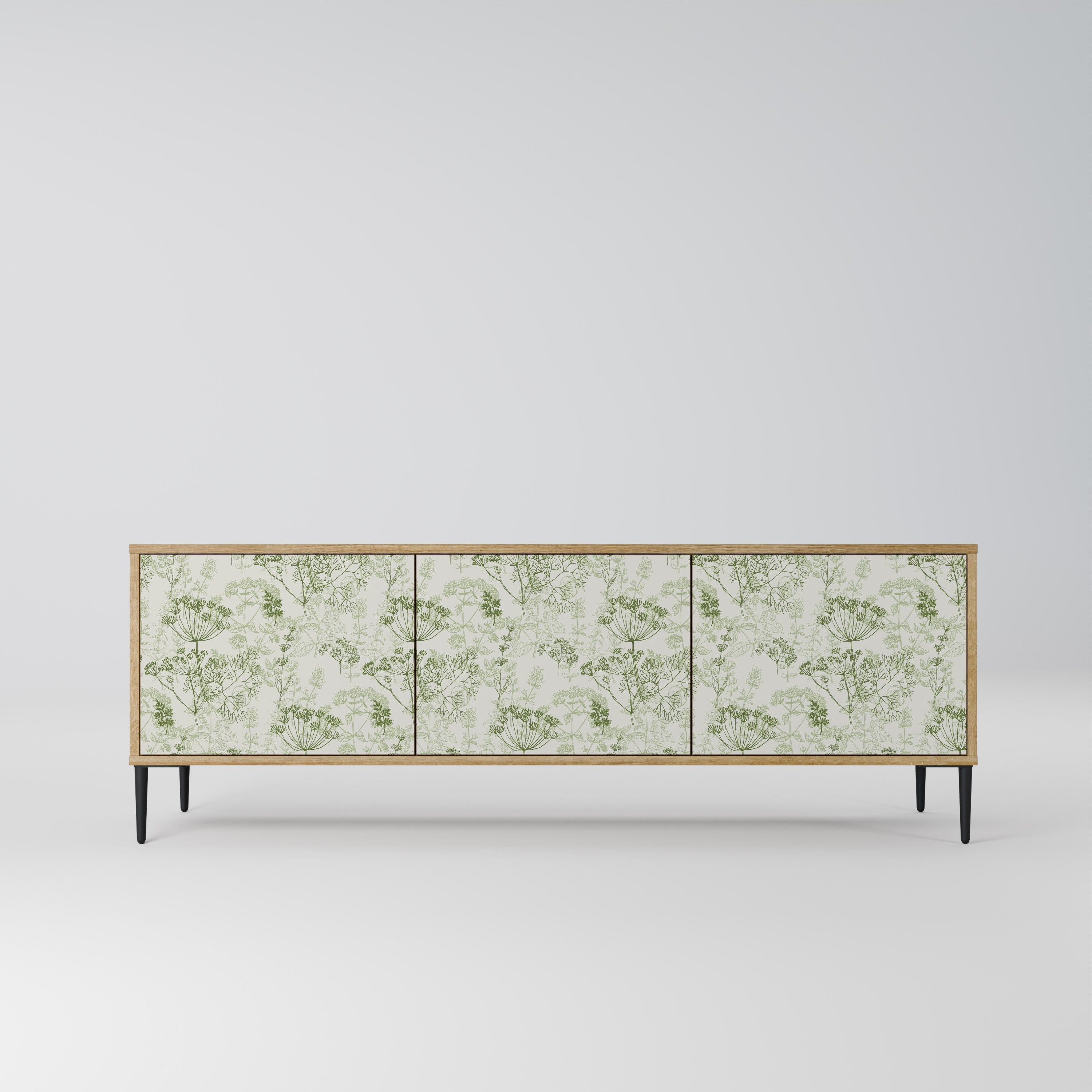 FENNEL BALDACHIN Móvel de TV com 3 Portas em Efeito Carvalho