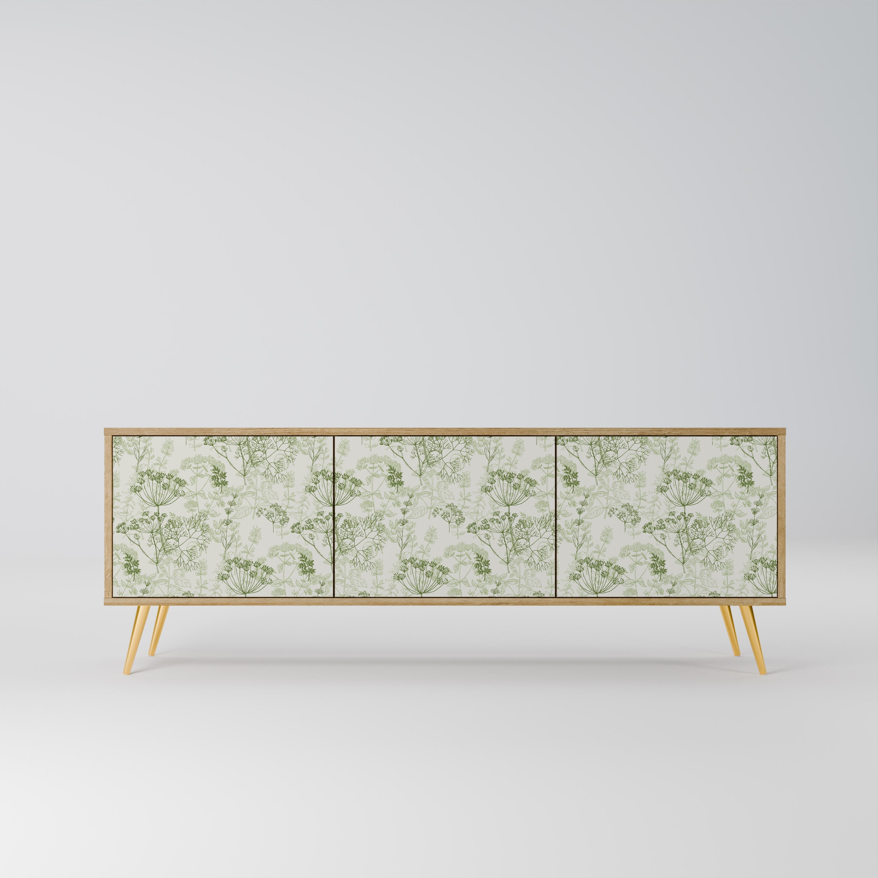 FENNEL BALDACHIN Móvel de TV com 3 Portas em Efeito Carvalho